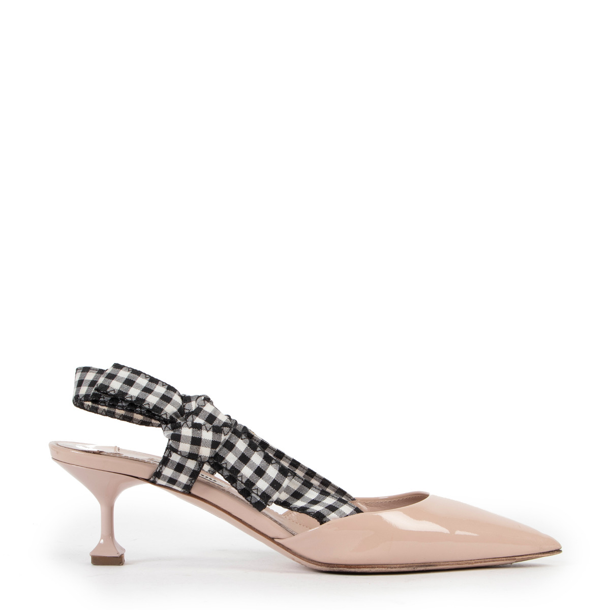 Miu Miu Pink Patent Gingham Pumps size 37 Labellov Buy and