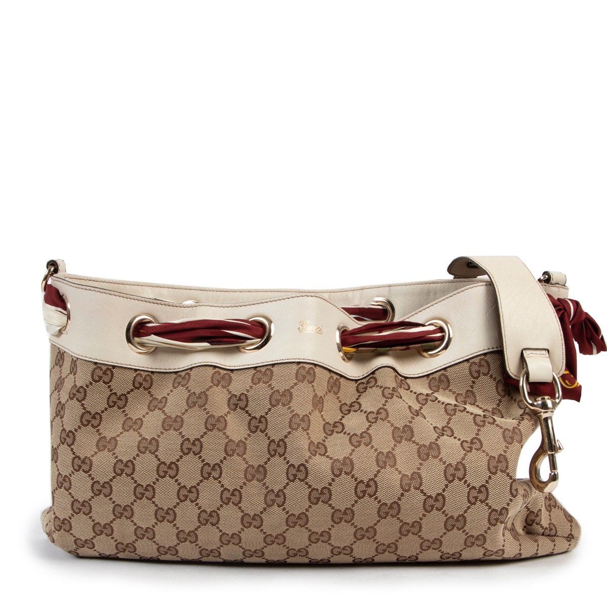 Gucci purse 2025 with scarf