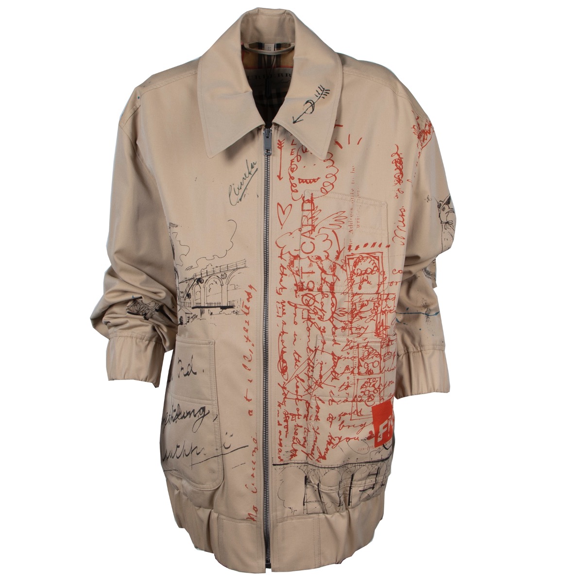 Burberry Beige Barnhall Bomber Jacket Size IT 38 Labellov