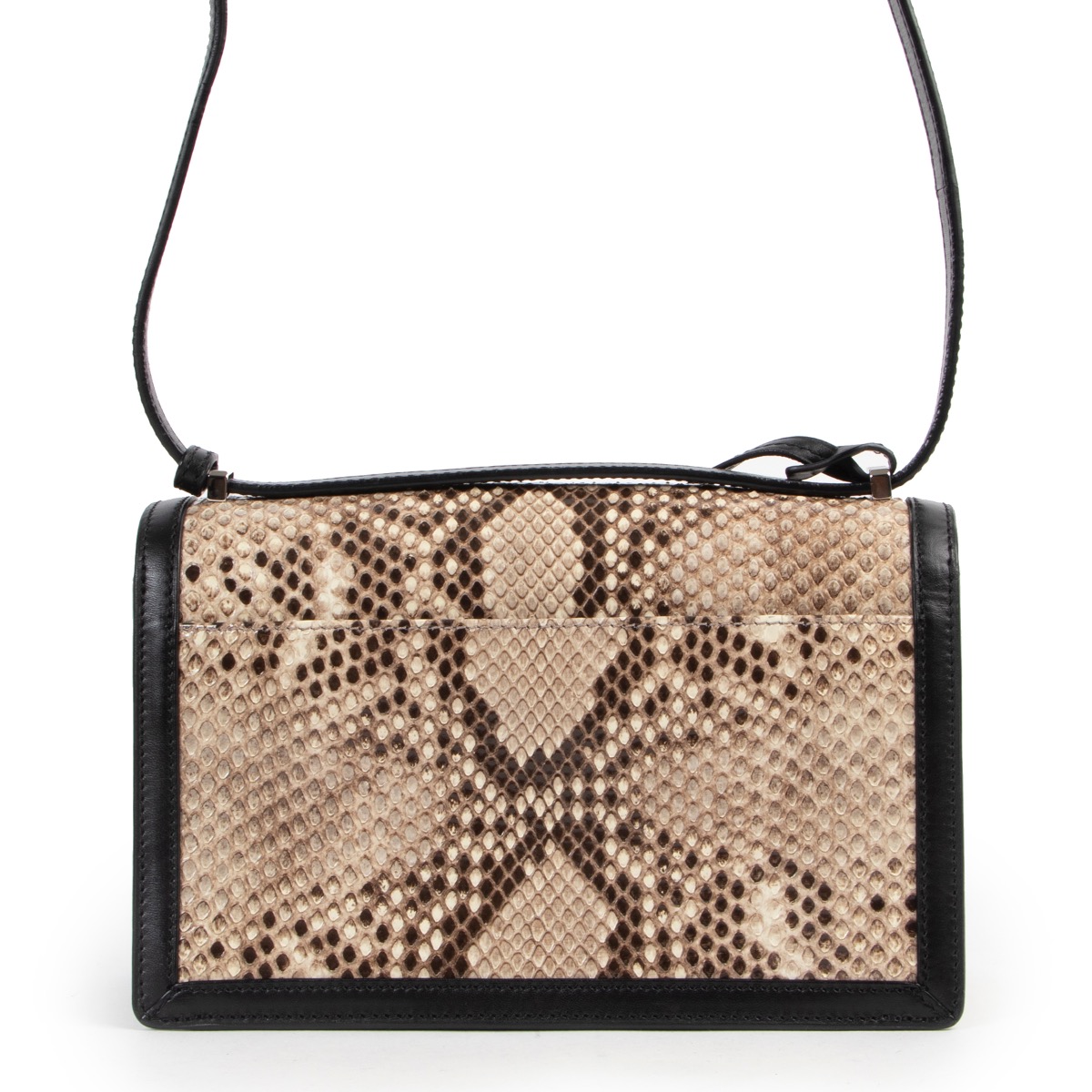 Loewe Beige Python Barcelona Crossbody Bag ○ Labellov