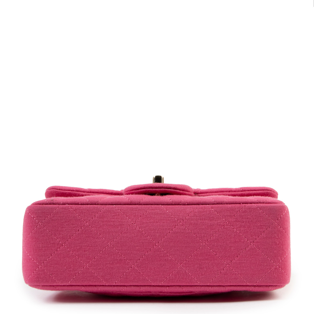 Chanel Hot Pink Fabric New Mini Classic Flap Bag ○ Labellov