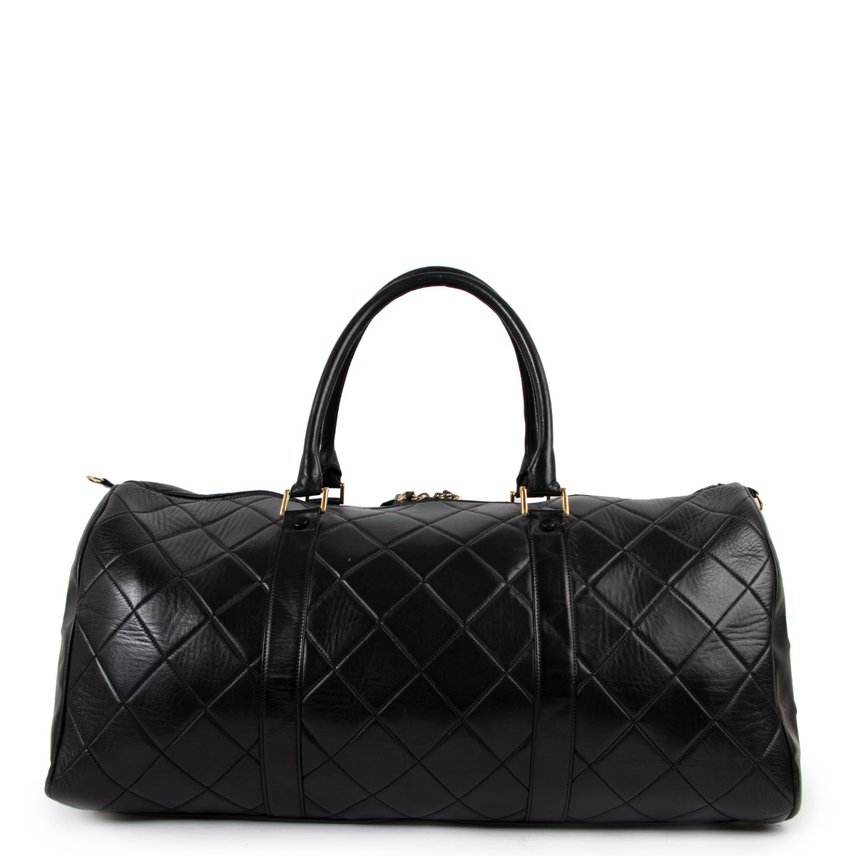Black quilted overnight bag 2025