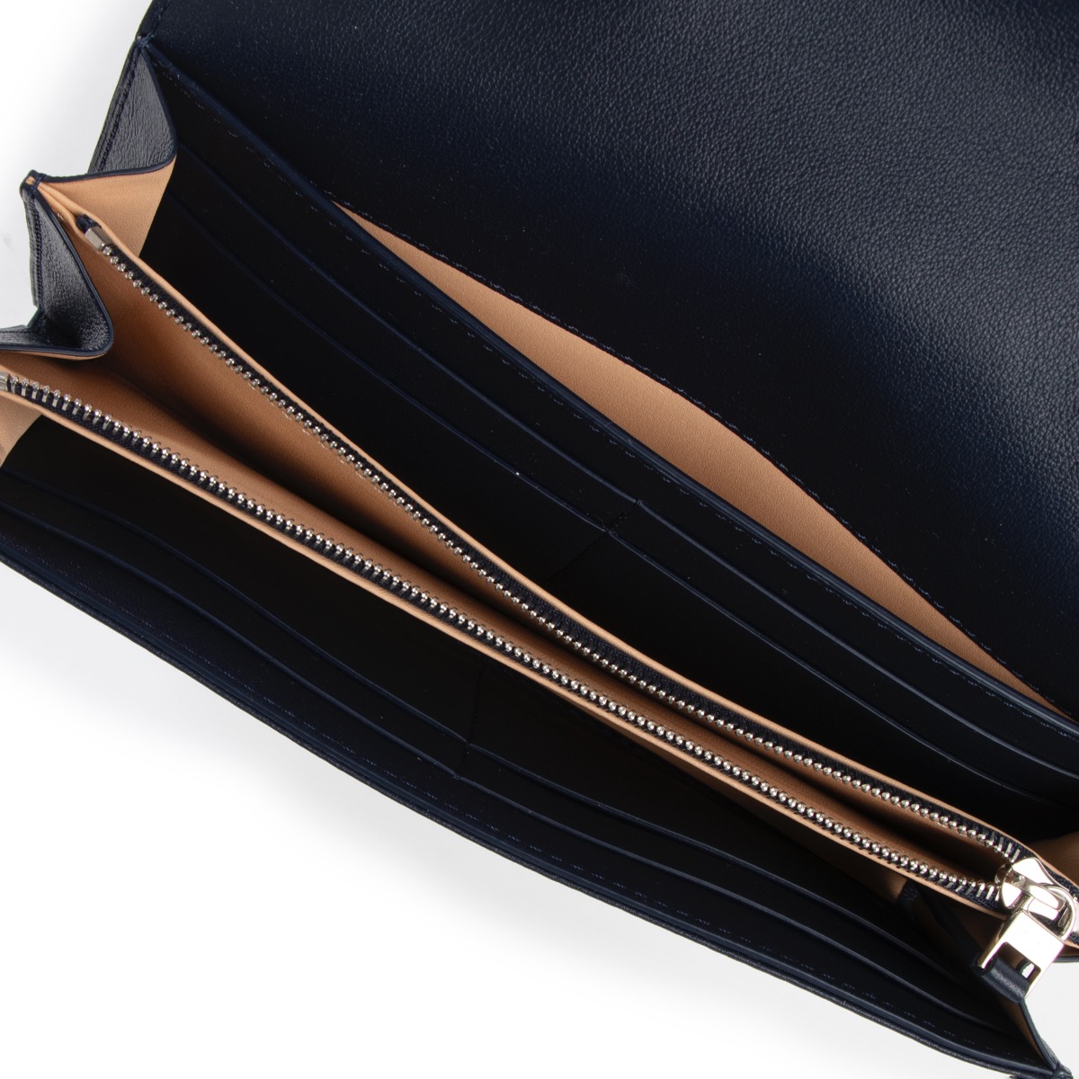 Delvaux Madame Navy Long Wallet ○ Labellov ○ Buy and Sell