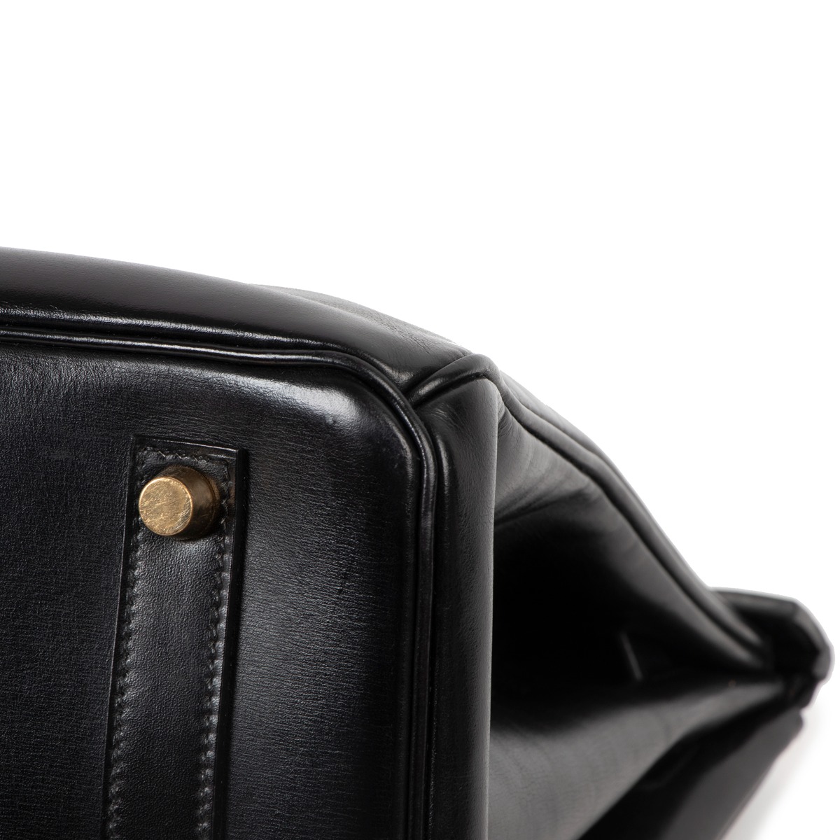 Hermes Birkin 35 Noir Box Leather Gold Hardware– Wrist Aficionado
