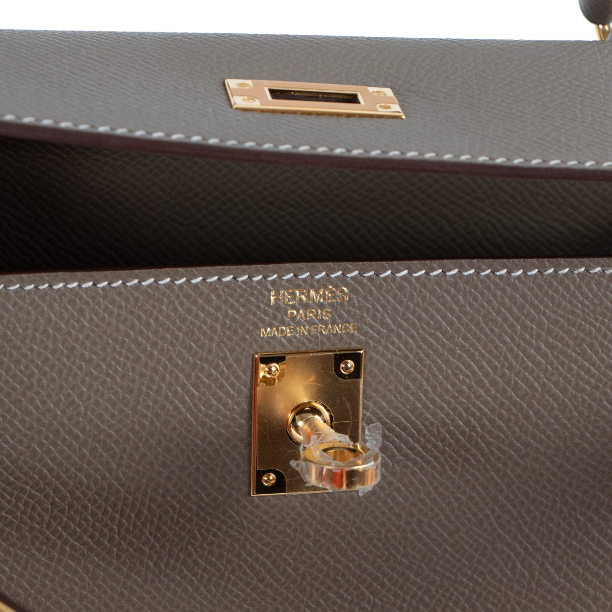 Hermès Kelly 25 Sellier Etoupe Epsom with Gold Hardware