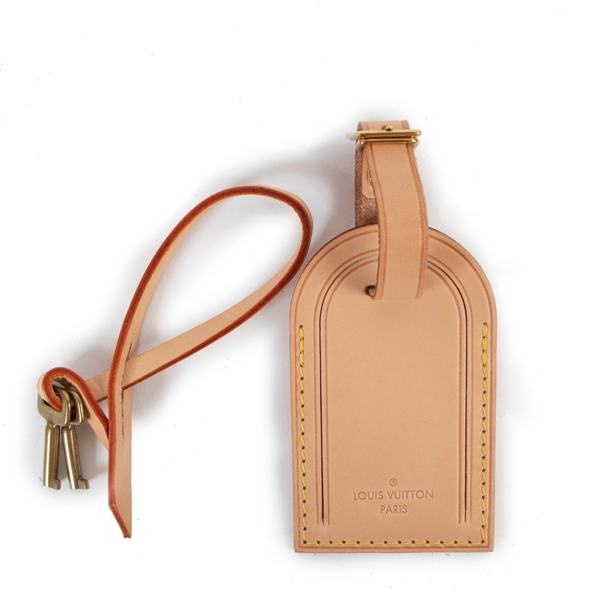Louis Vuitton Natural Cowhide Leather Luggage Tag ○ Labellov ○ Buy and Sell  Authentic Luxury