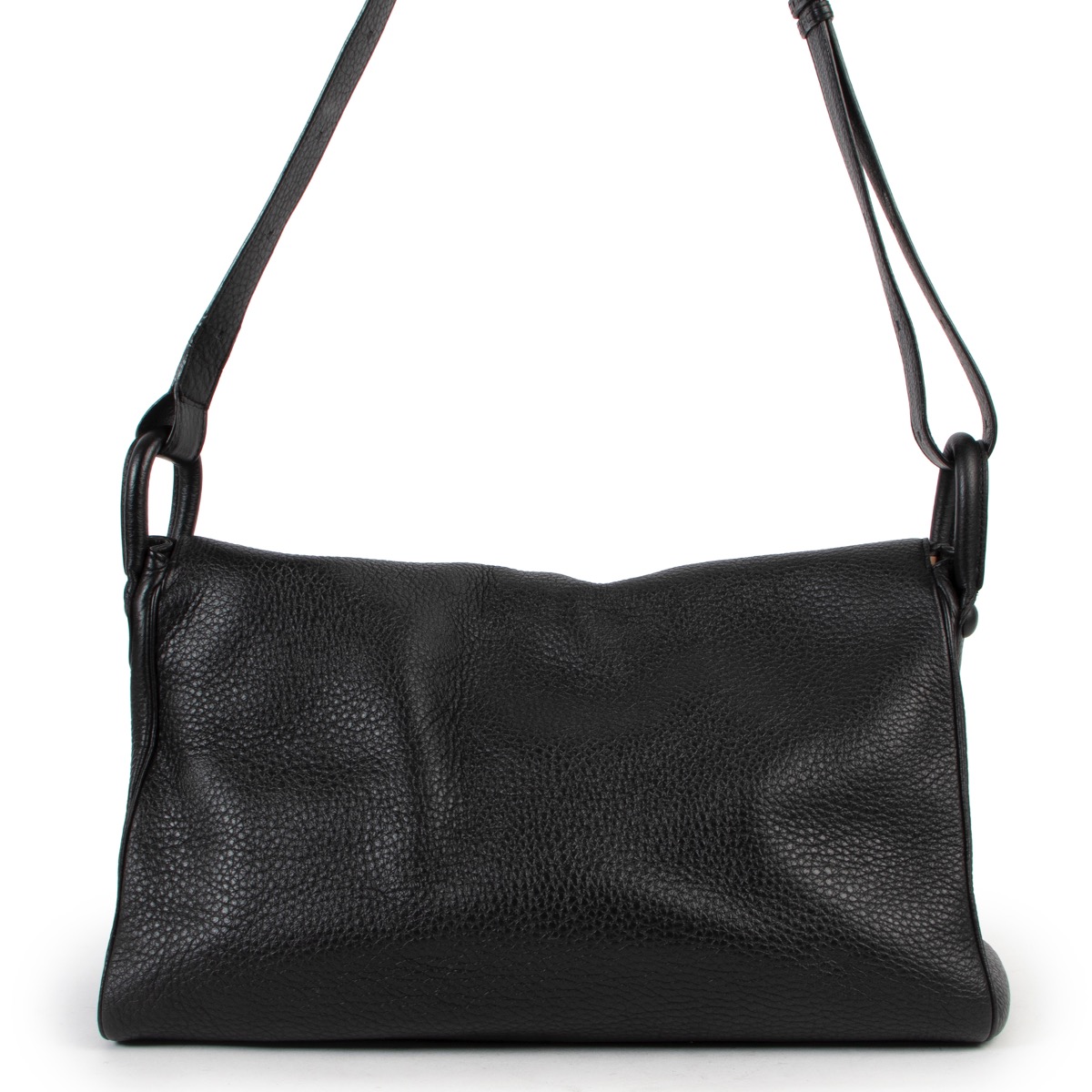 Delvaux Black Taurillon Crispé Leather Brillant Besace Shoulder