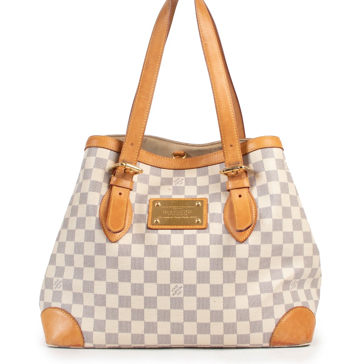 Louis Vuitton Hampstead MM Damier Azur ○ Labellov ○ Buy and Sell
