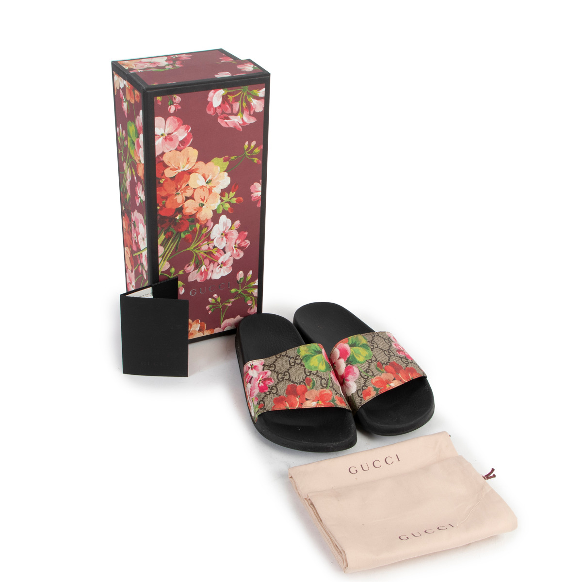 Gucci GG Blooms Supreme Floral Slide Sandals - Size 38 ○ Labellov ○ Buy and  Sell Authentic Luxury