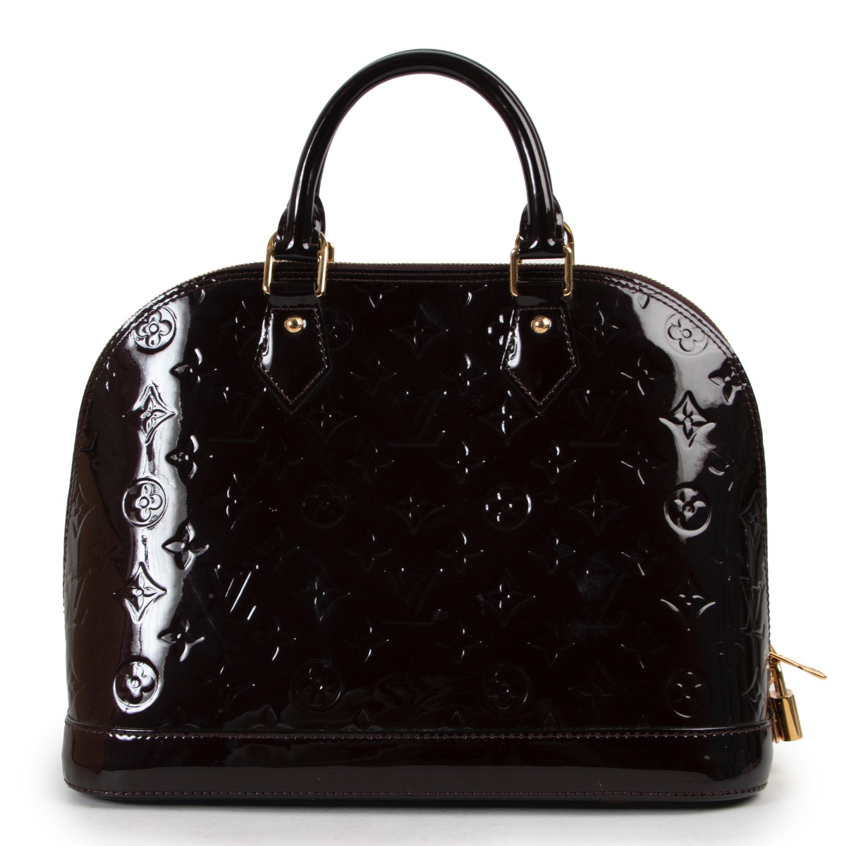 louis vuitton alma vernis amarante