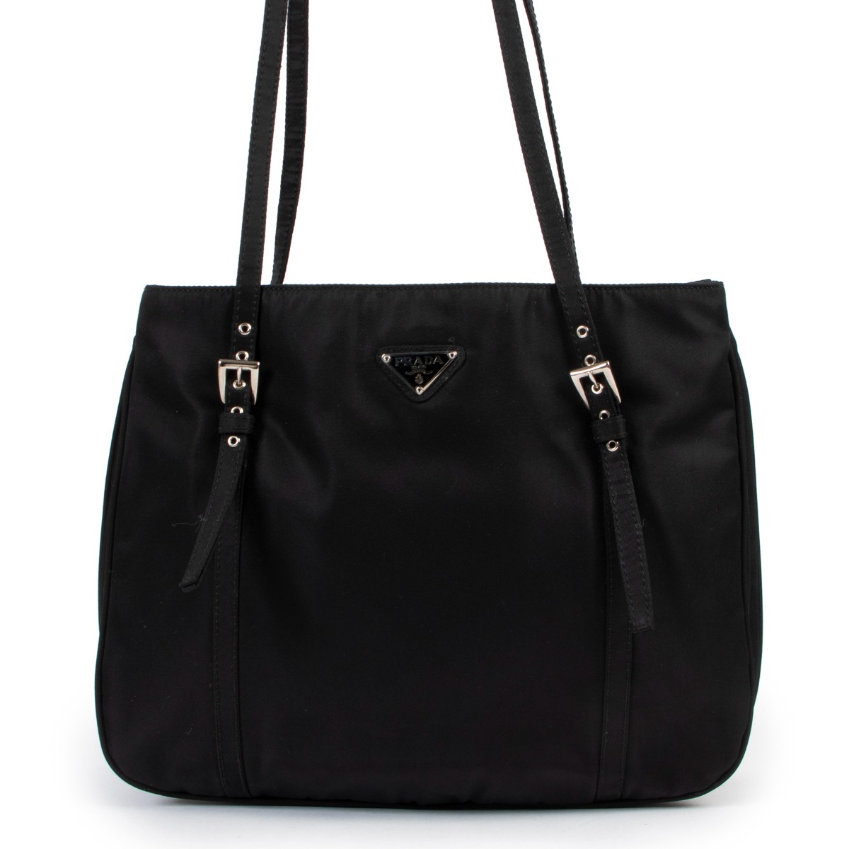 Prada nylon bag with leather strap cheap