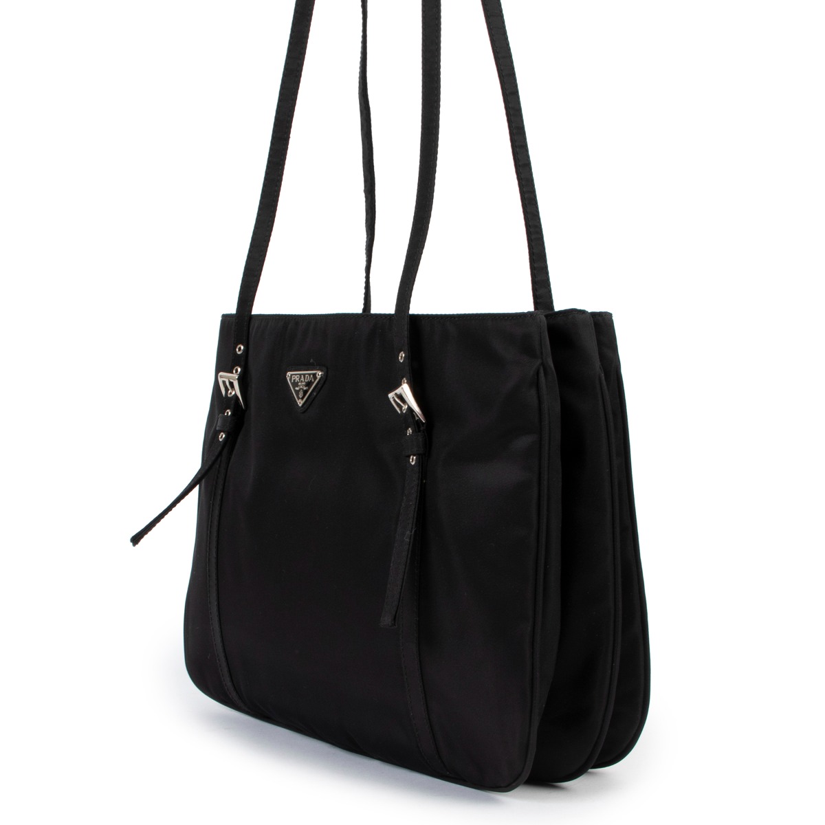 Prada Black Nylon Long Strap Shoulder Bag Labellov Buy and