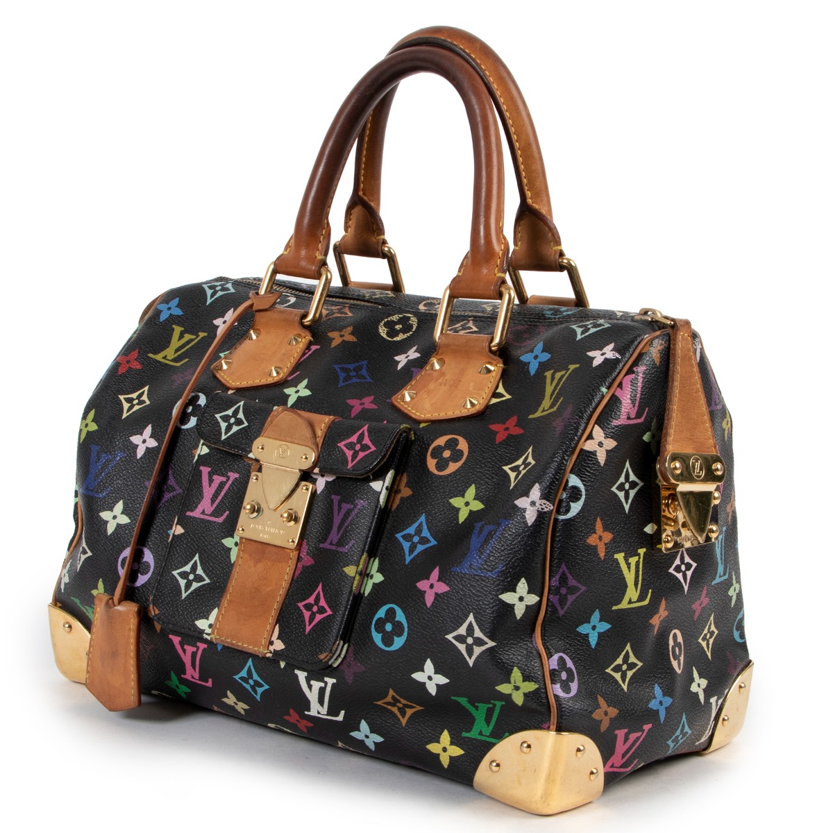 Louis Vuitton Murakami Black Monogram Speedy 30 ○ Labellov