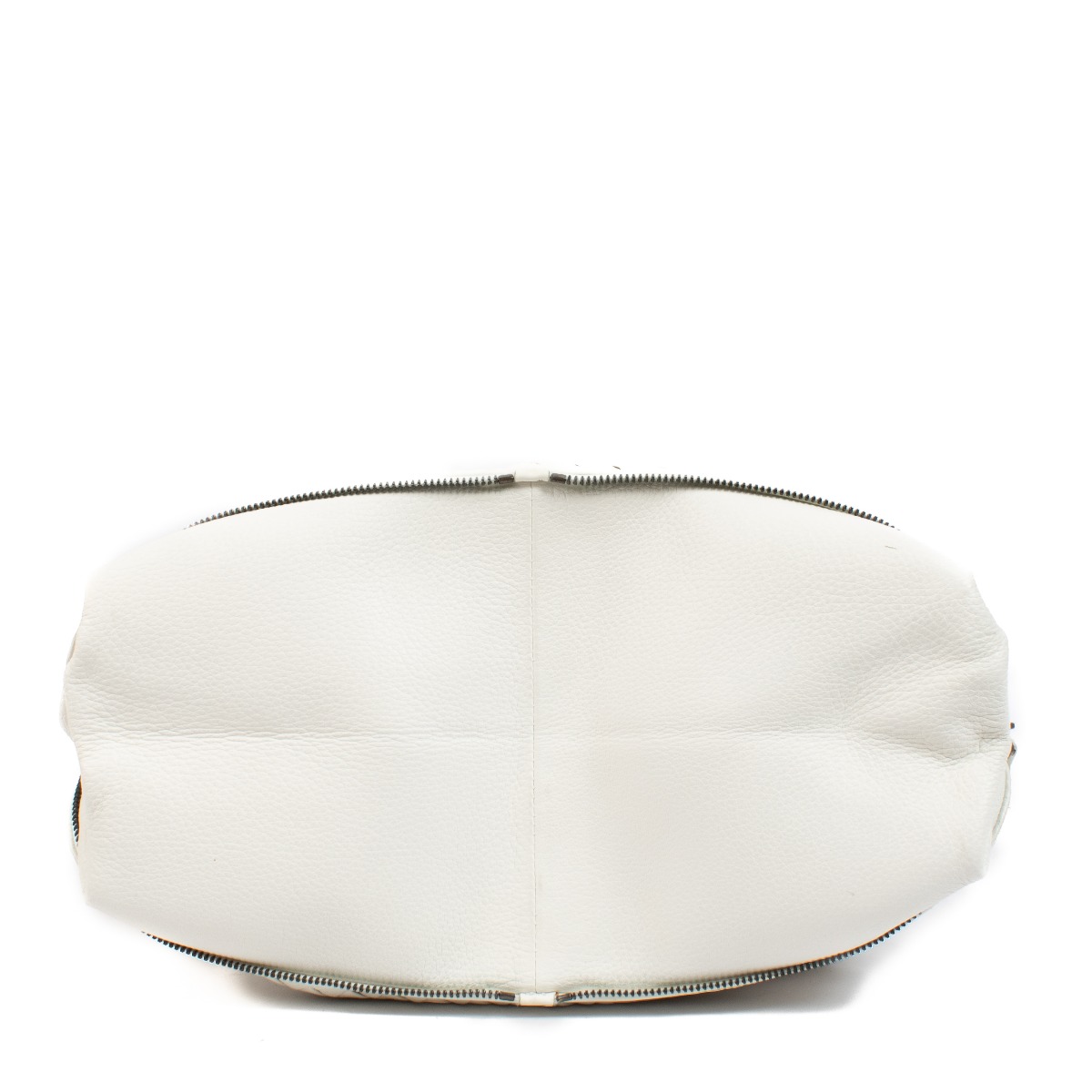 オープニング 大放出セール Zip Leather White Milk Veneta Bottega Around Bag Tote 小物