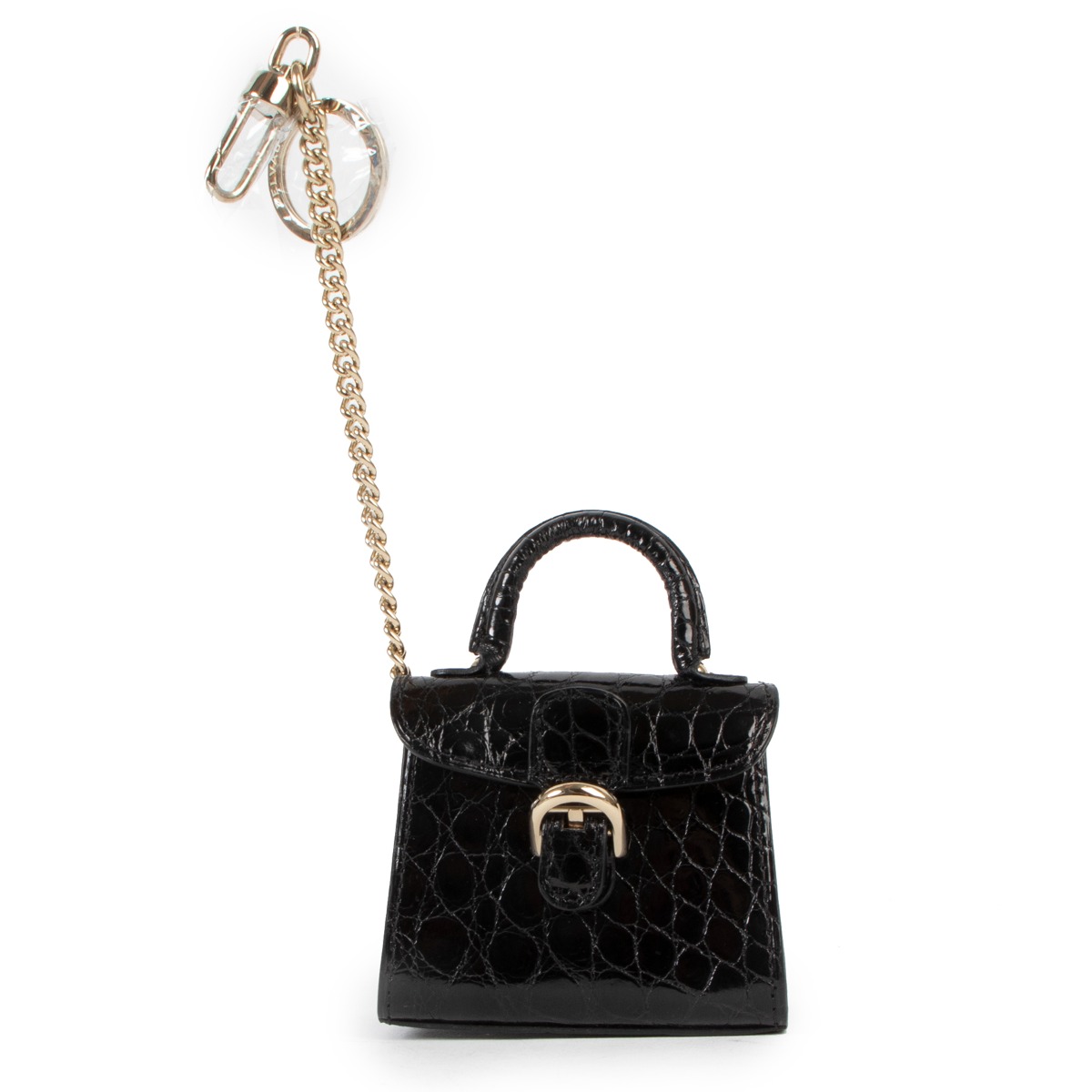 Delvaux Tempête Mini Alligator Brillant Black Handbag ○ Labellov