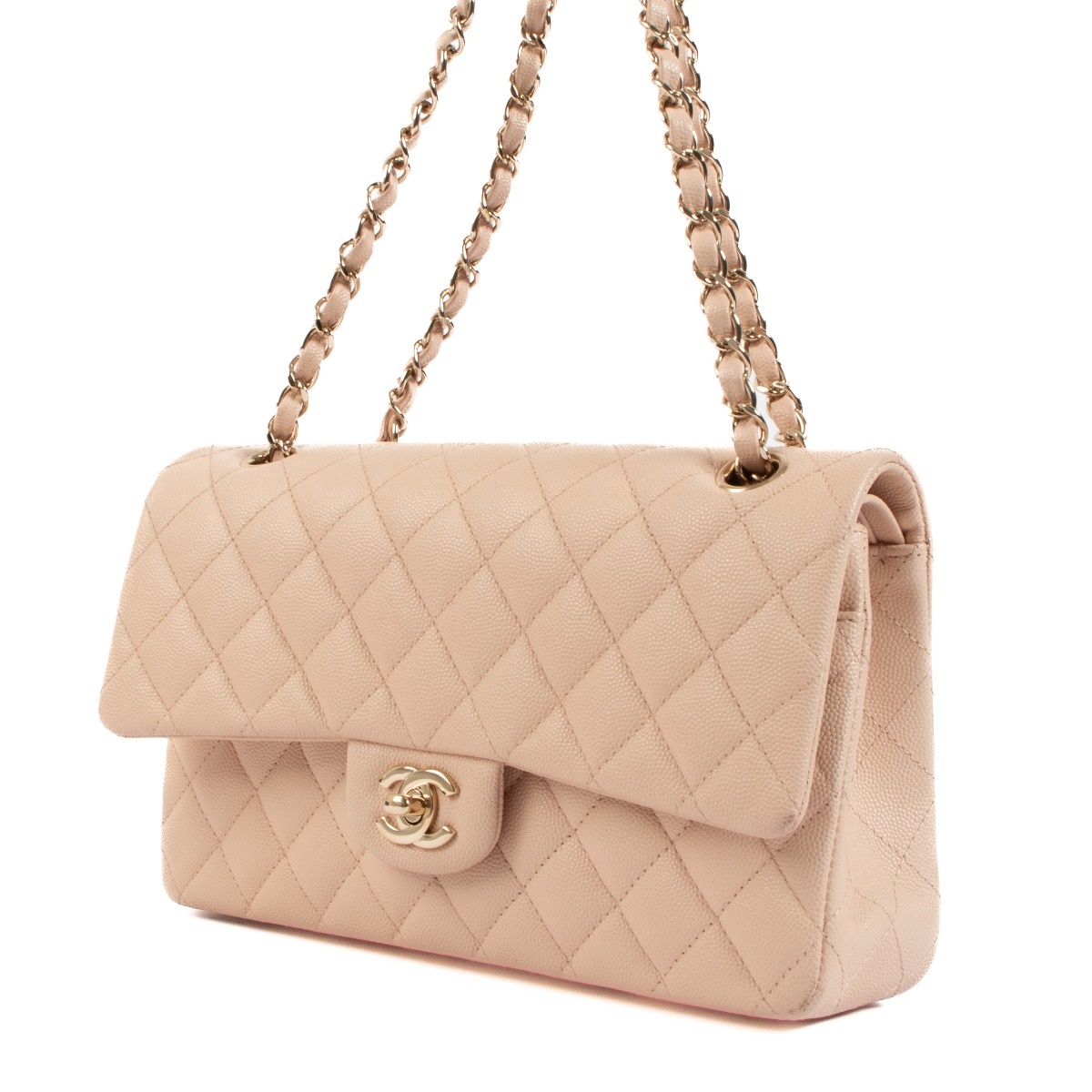 Chanel light sales beige flap bag