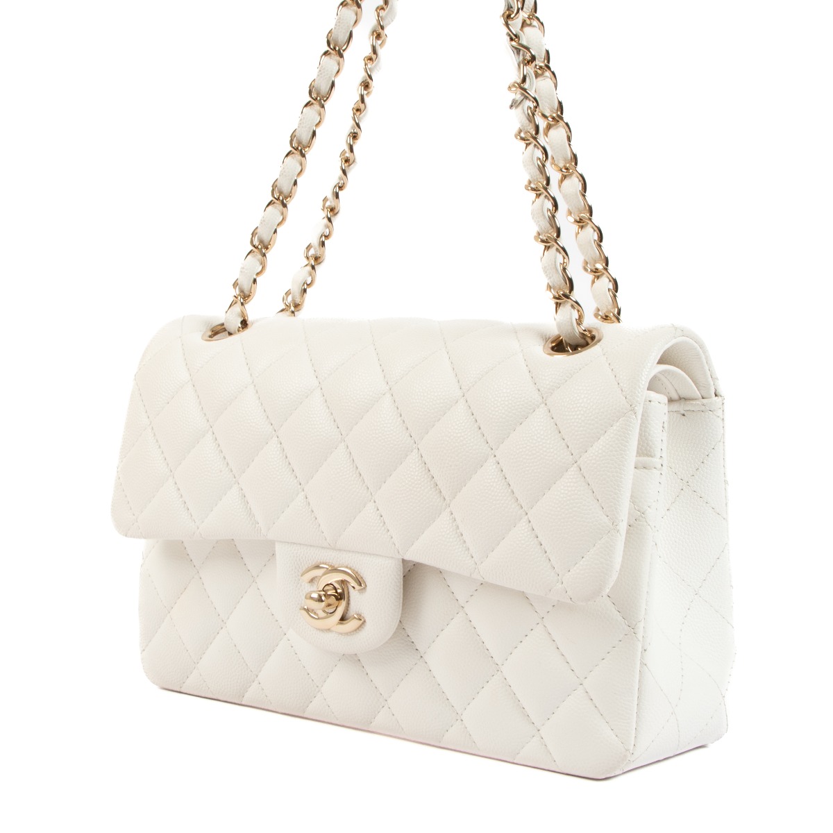 White small chanel bag hot sale