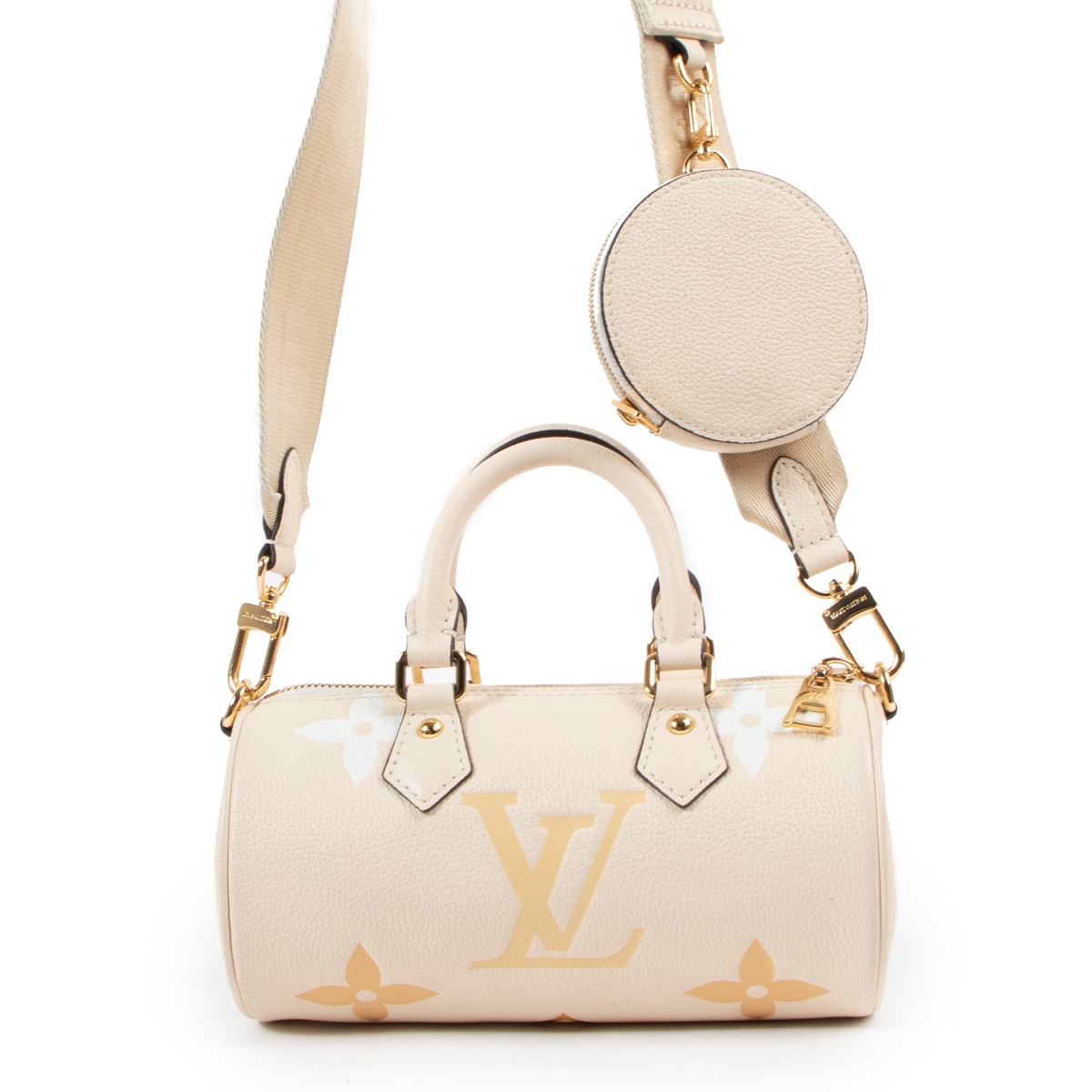 Louis Vuitton Bi-Color Black/Beige Monogram Empreinte Leather Papillon BB  Bag - Yoogi's Closet