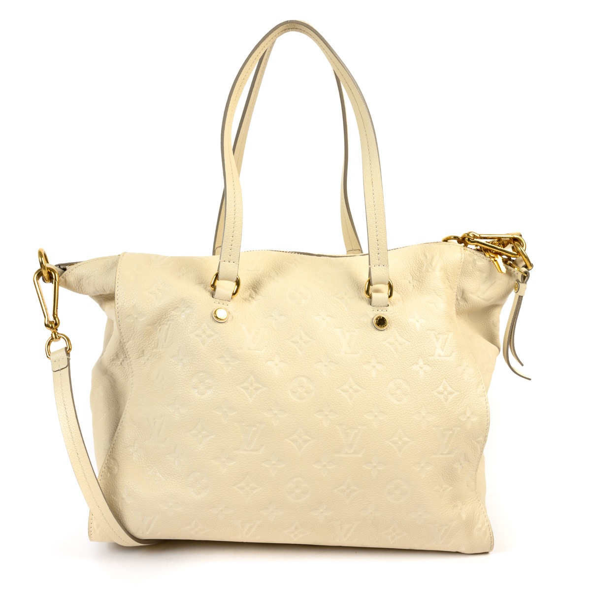 Louis Vuitton Cream Monogram Empreinte Leather Lumineuse Bag