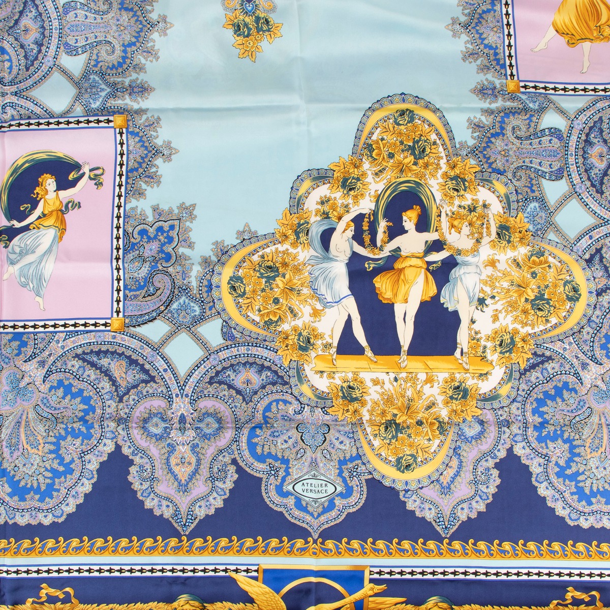 Versace Vintage Canova Large Square Silk Scarf ○ Labellov