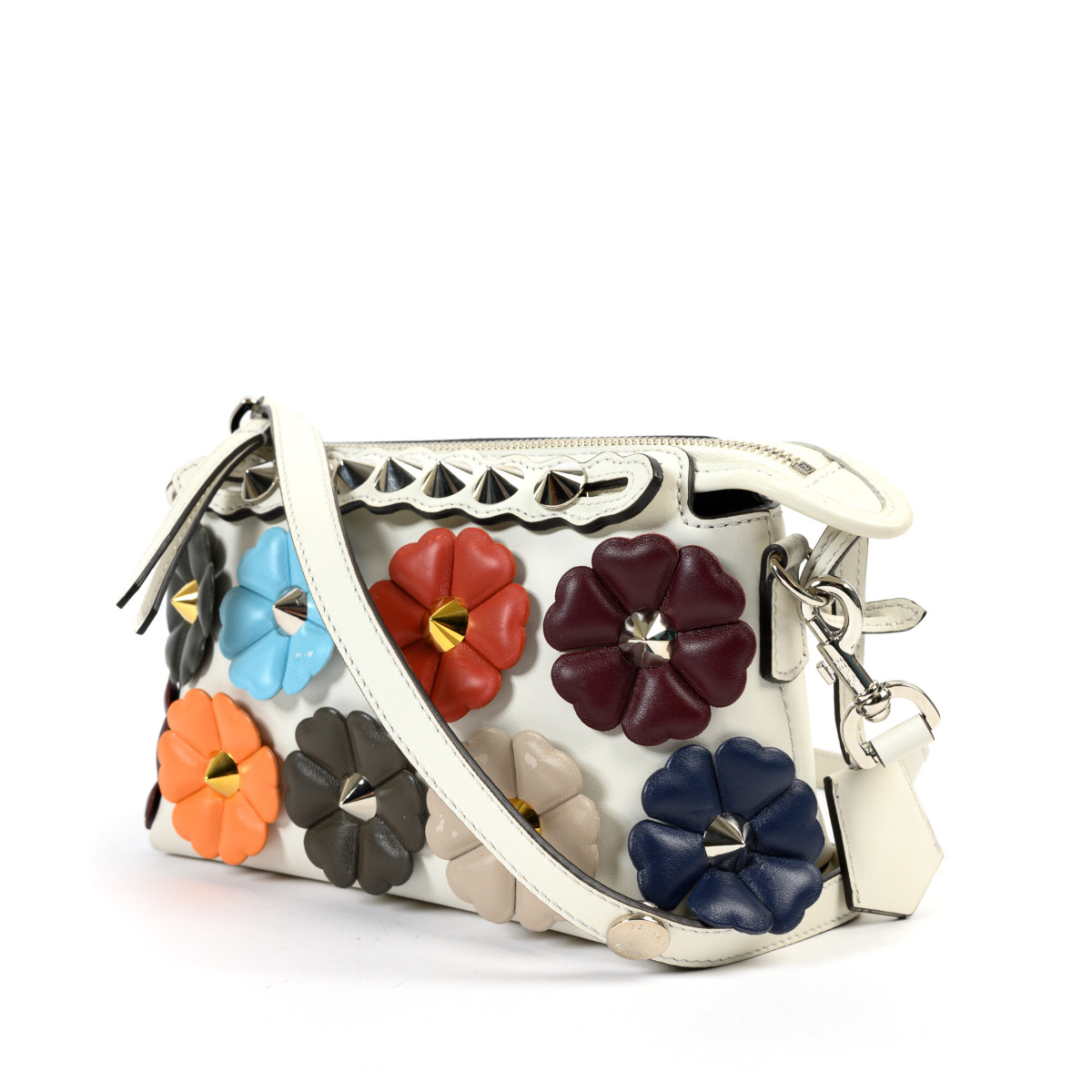 Fendi Multicolor Mini By The Way Studded Flower Crossbody