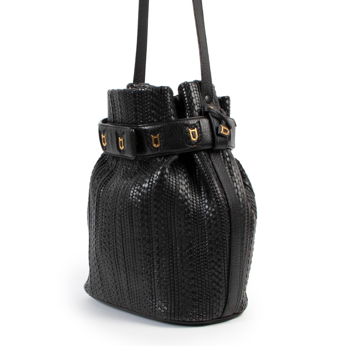 DELVAUX 黒 バッグ 保存袋付き DELVAUX 黒 バッグ 保存袋付き