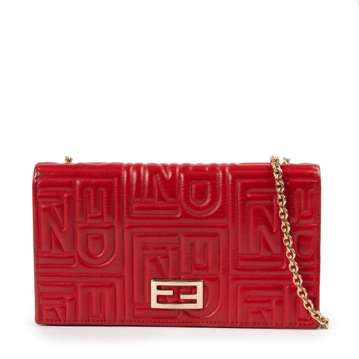 Fendi red wallet store