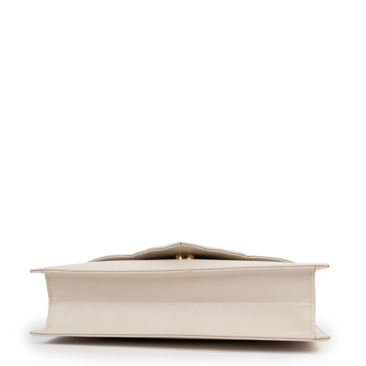 Yves Saint Laurent Vintage Beige Clutch With Chain