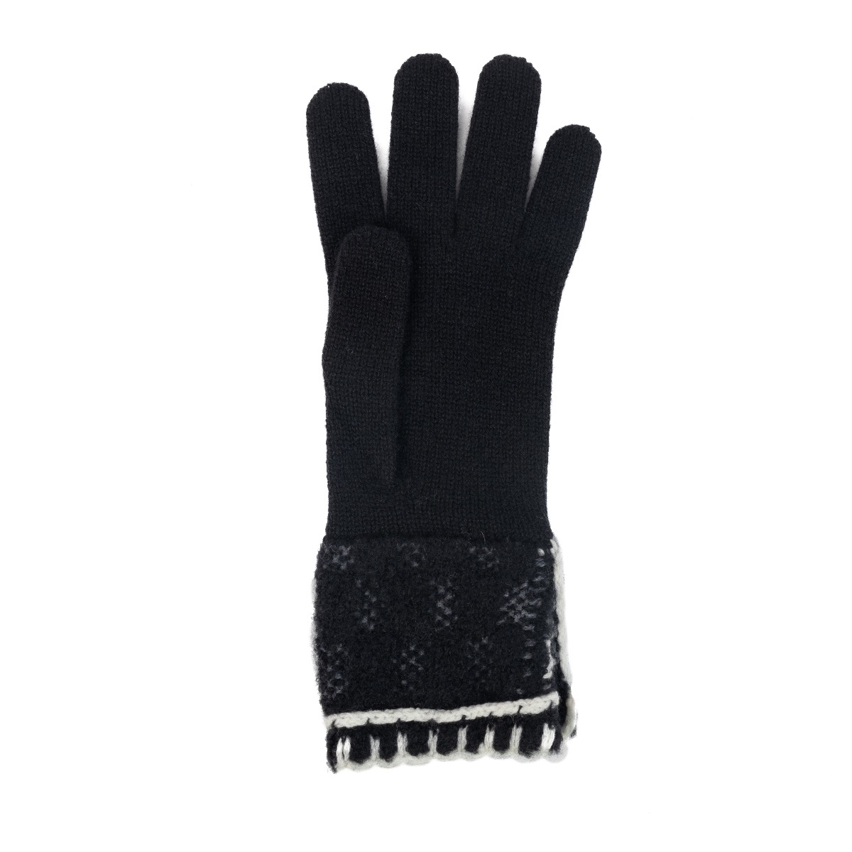 小物 1988 CHANEL MATELASSE GLOVE CHANEL Calfskin COCO Mark Matelasse Zip gloves Glove black 7