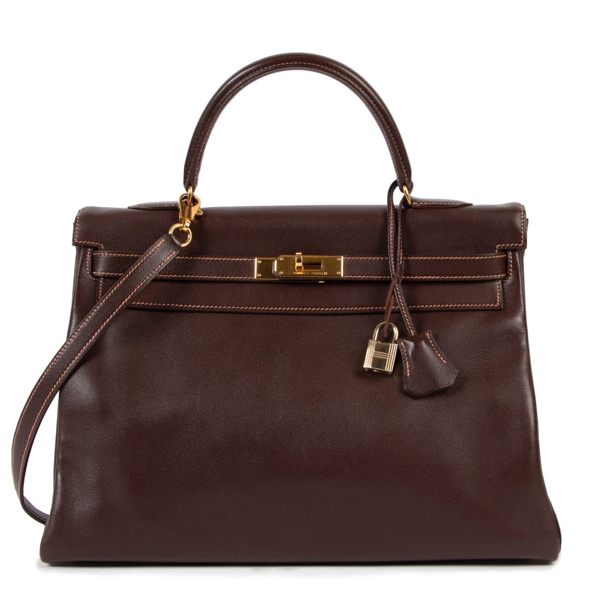 HERMES ケリー ブラウンレザーダブルラップバングル レザーブレスレット 《ケリー》 ドゥブルトゥール | Hermès