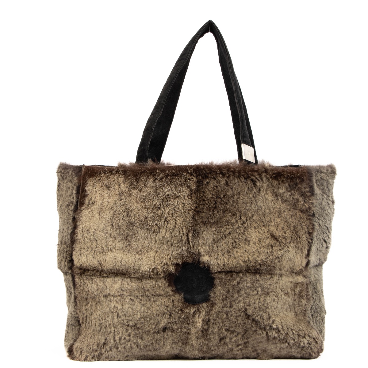 Chanel Brown Vintage Rabbit Fur Tote Bag ○ Labellov ○ Buy