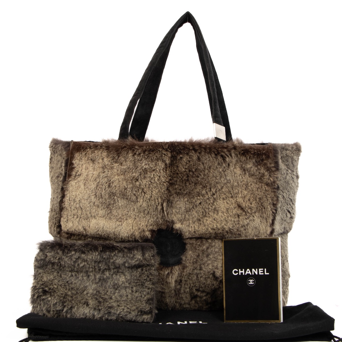 Chanel Brown Vintage Rabbit Fur Tote Bag ○ Labellov ○ Buy and