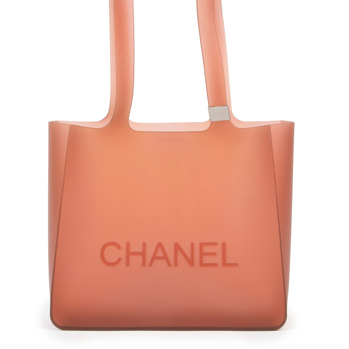 CHANEL Jelly Rubber Tote Gray 26630