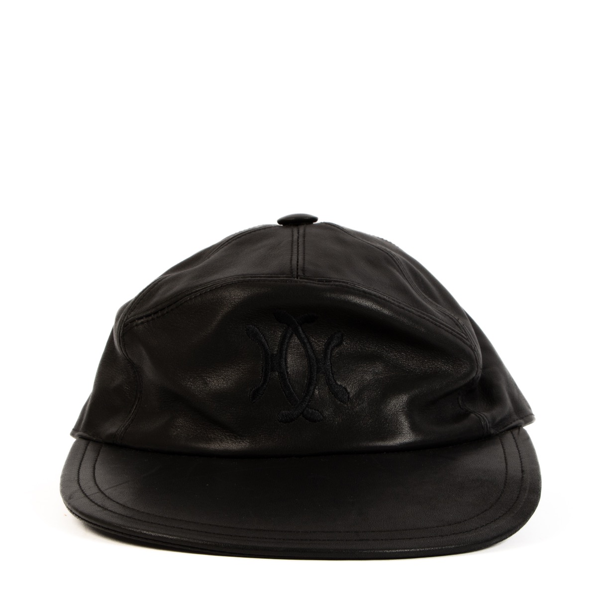 Black leather cap top