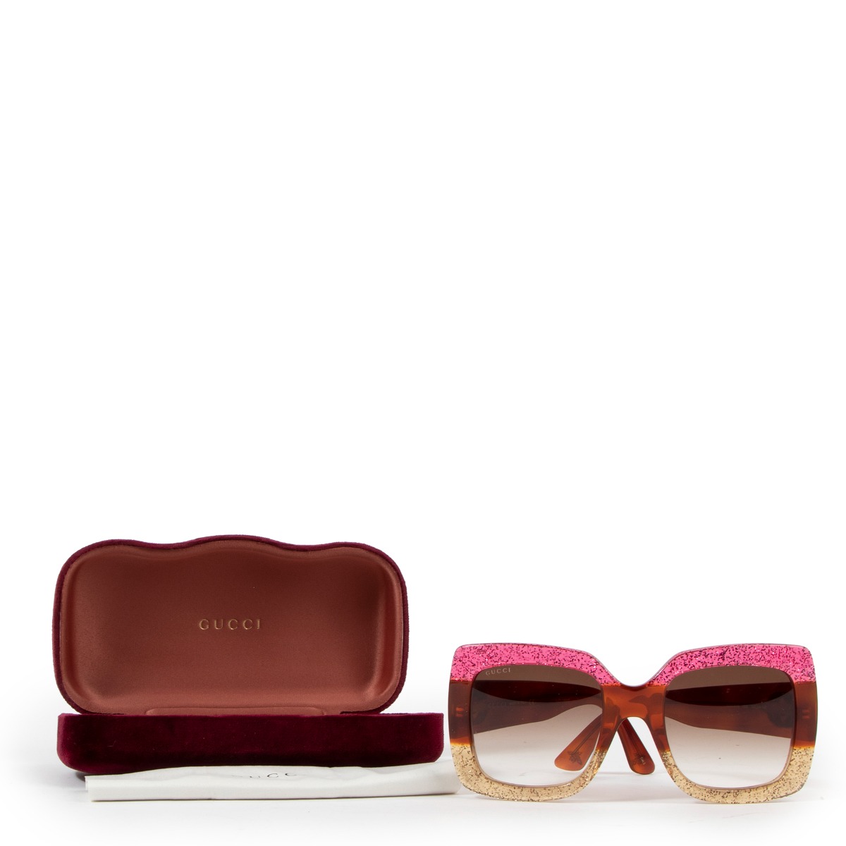 Gucci red deals glitter sunglasses