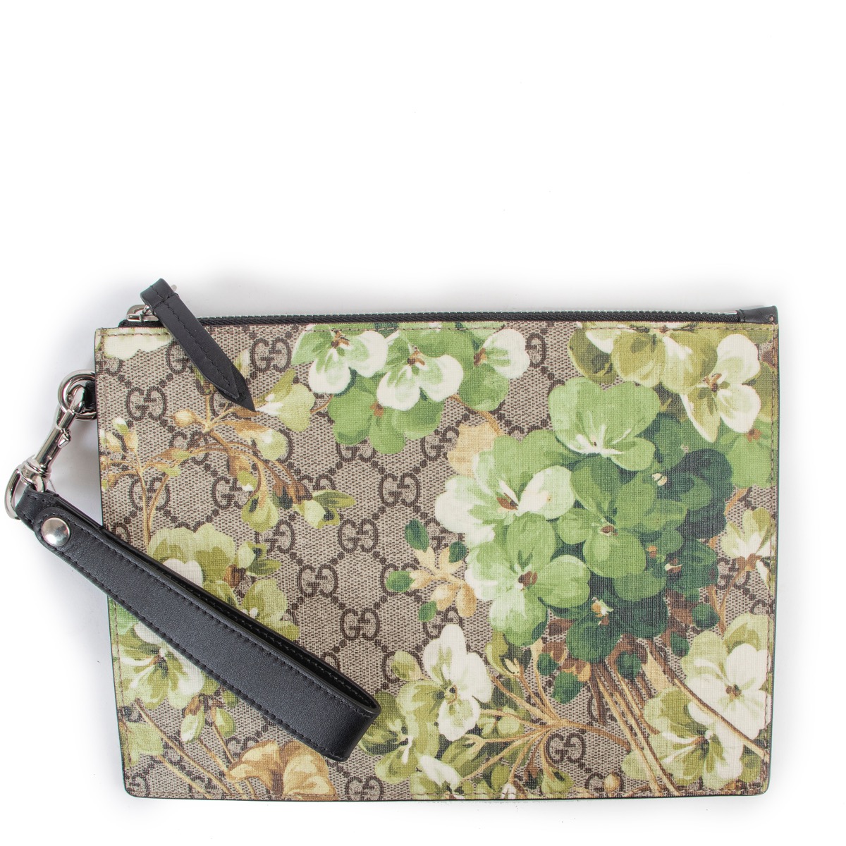 格安販売中 Gucci Monogram Blooms Small Zip Pouch ○ Labellov ○ Buy and ハンドバッグ