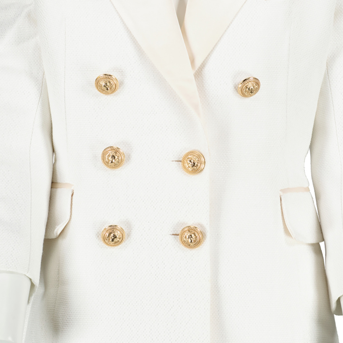 BALMAIN キルティング レザージャケット ホワイト 白 11号 バルマン BALMAIN キルティング レザージャケット ホワイト 白 11号