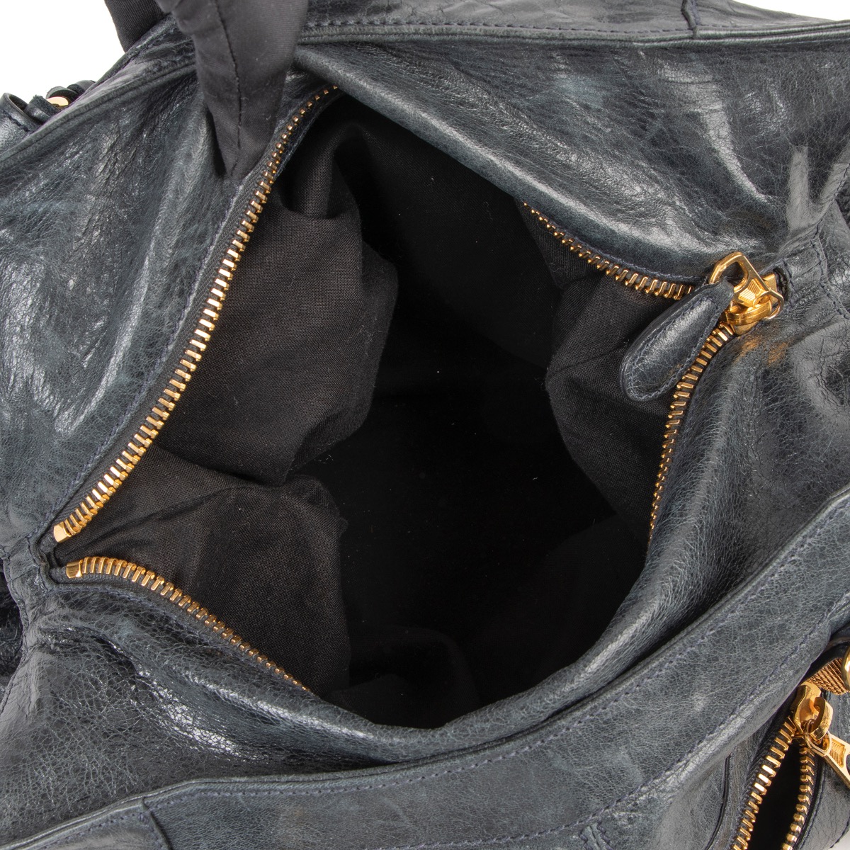 Balenciaga Teal Lambskin Gold Giant 21 Brief Bag ○ Labellov