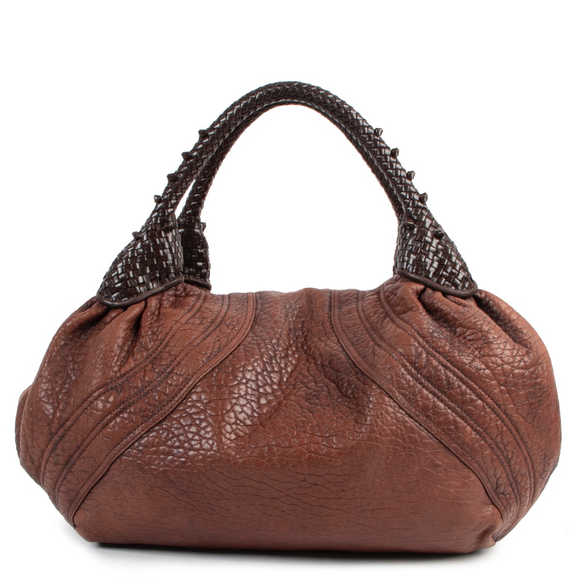 Fendi nappa top leather spy bag