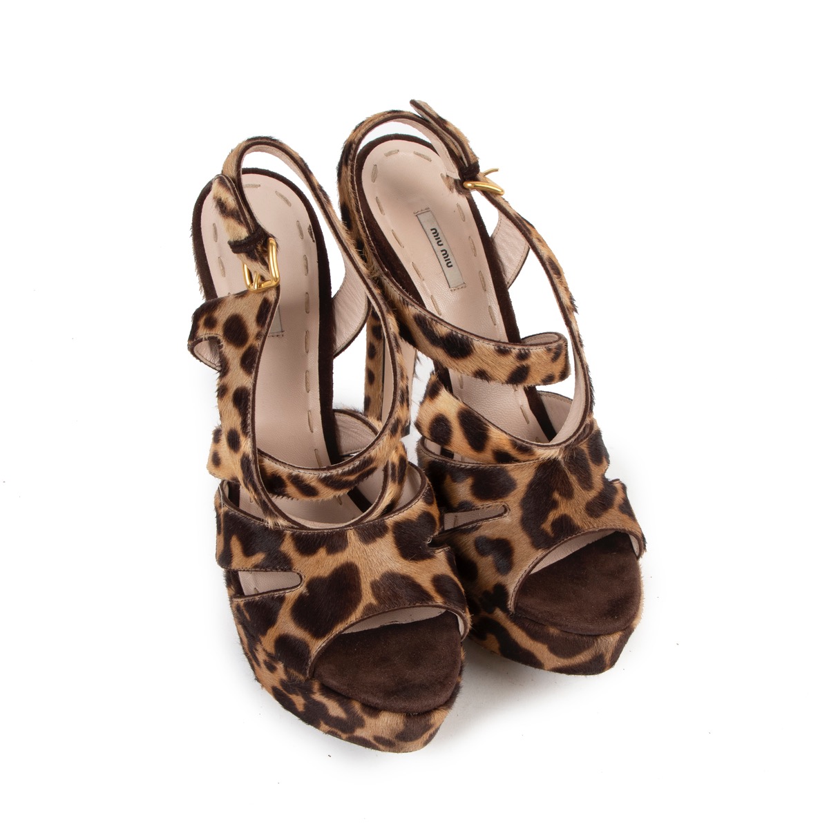 【MODIMOOD】LEOPARD PLATFORM サンダル Leopard Faux Fur Platform Sandals Current Mood - Brown