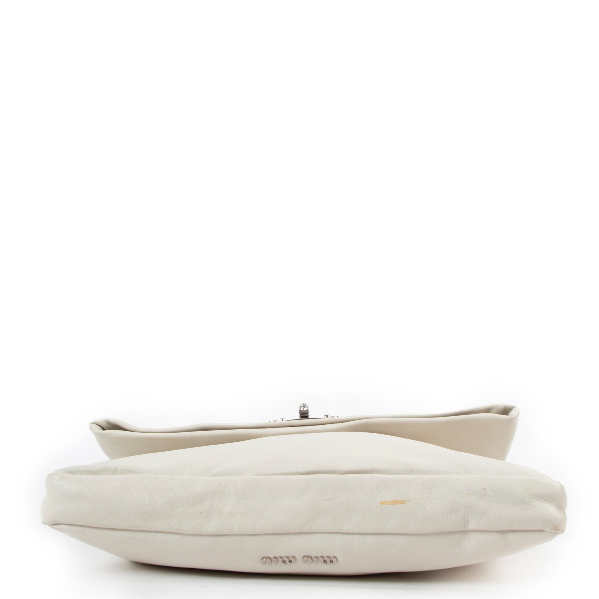 Miu Miu White Crystal Cloqué Fold-over Bag ○ Labellov ○ Buy and  