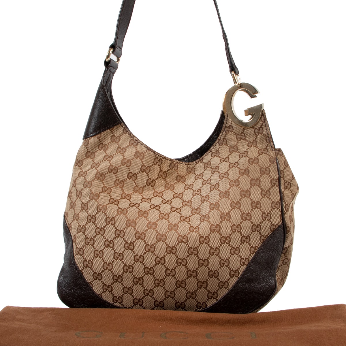 Gucci GG Canvas Charlotte Hobo Bag Labellov Buy and Sell