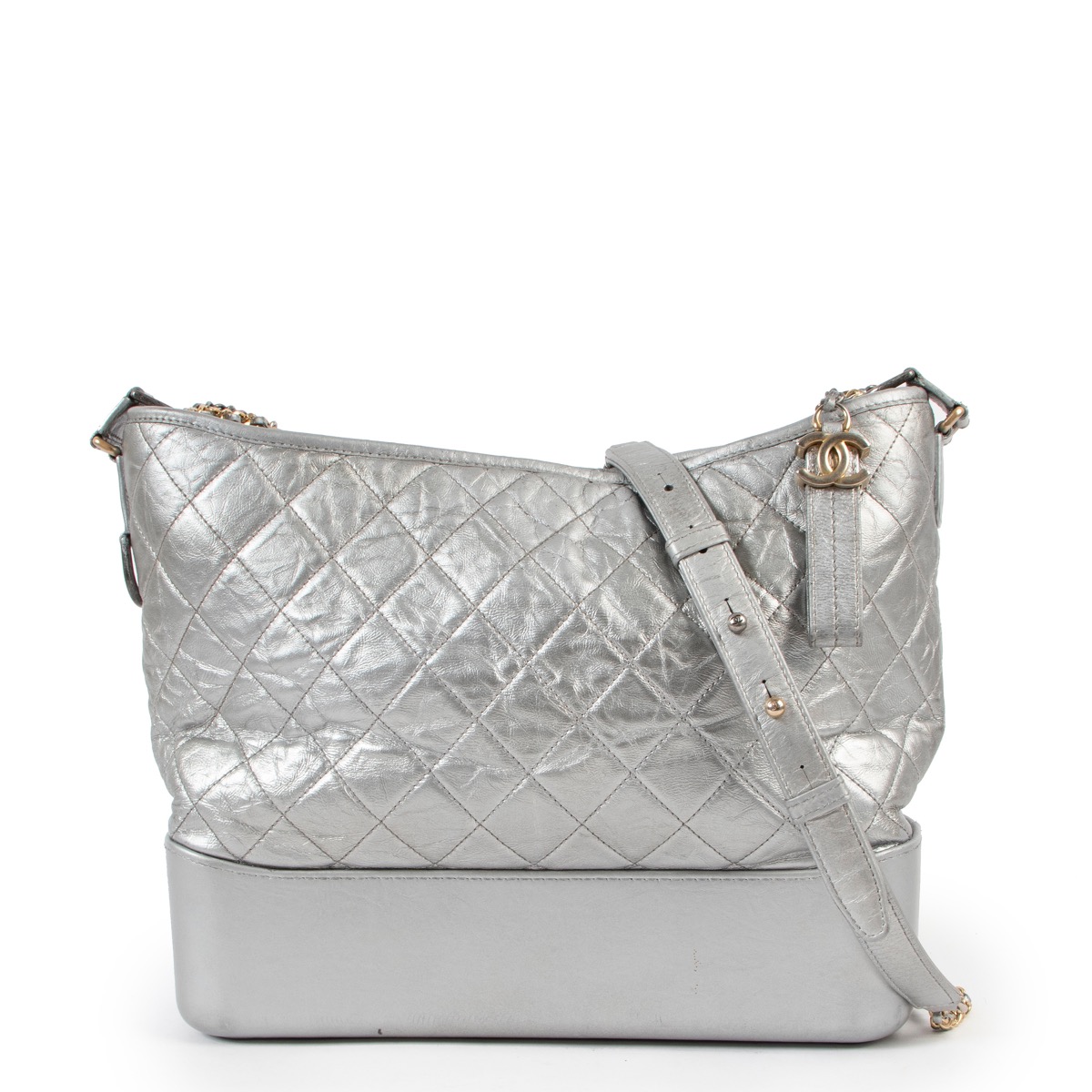 CHANEL GABRIELLE MEDIUM (LARGE) SILVER METALLIC