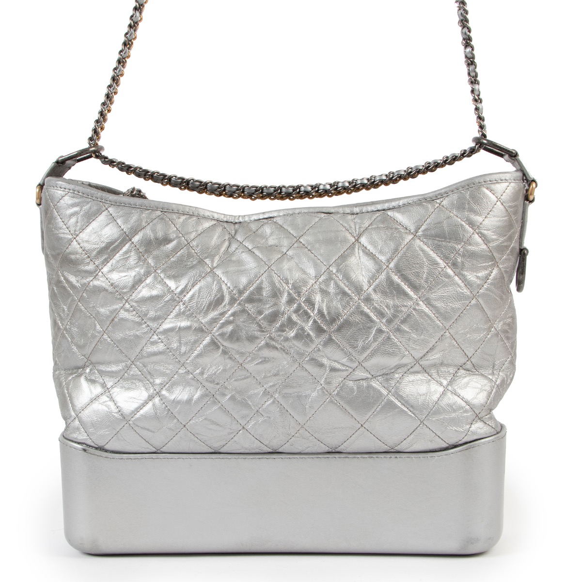 Chanel // Silver Gabrielle Quilted Shoulder Bag – VSP Consignment