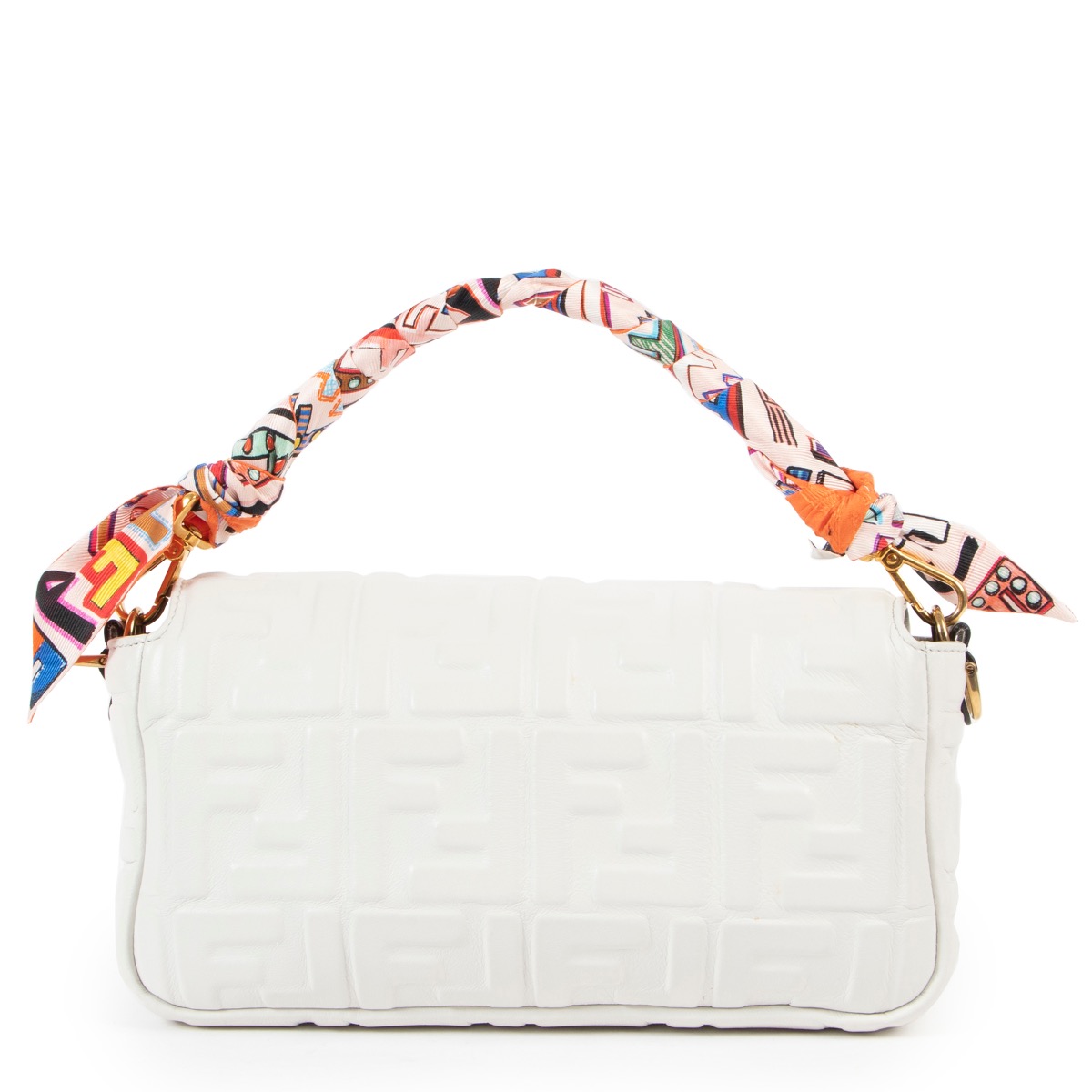 【FENDI】BAGUETTE SHOULDER BAG Fendi Pre-Owned 2000-2010 Zucca Metallic Lurex Baguette