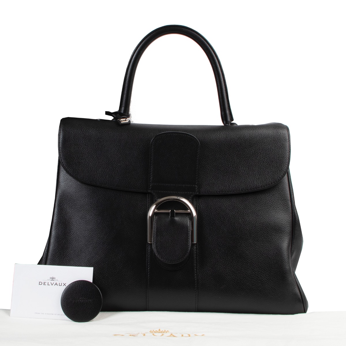 Sold at Auction: A Delvaux Brillant GM, Jumping Café leather handbag