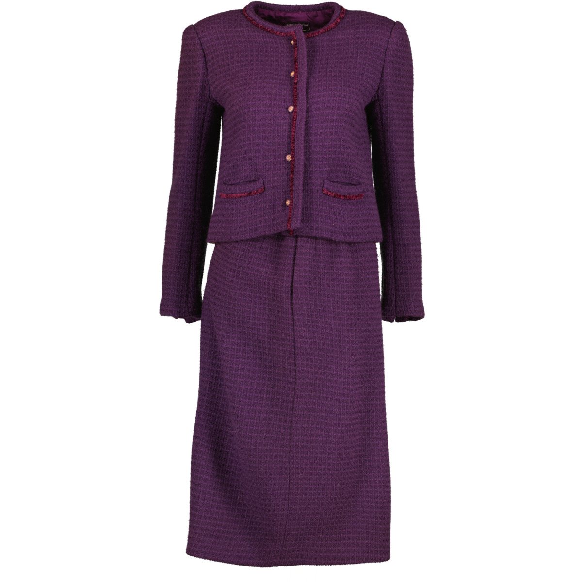★MARDI MERCREDI★TWEED A LINE SKIRT_PURPLE★ Eco Claudia Tweed Mini Skirt | GUESS