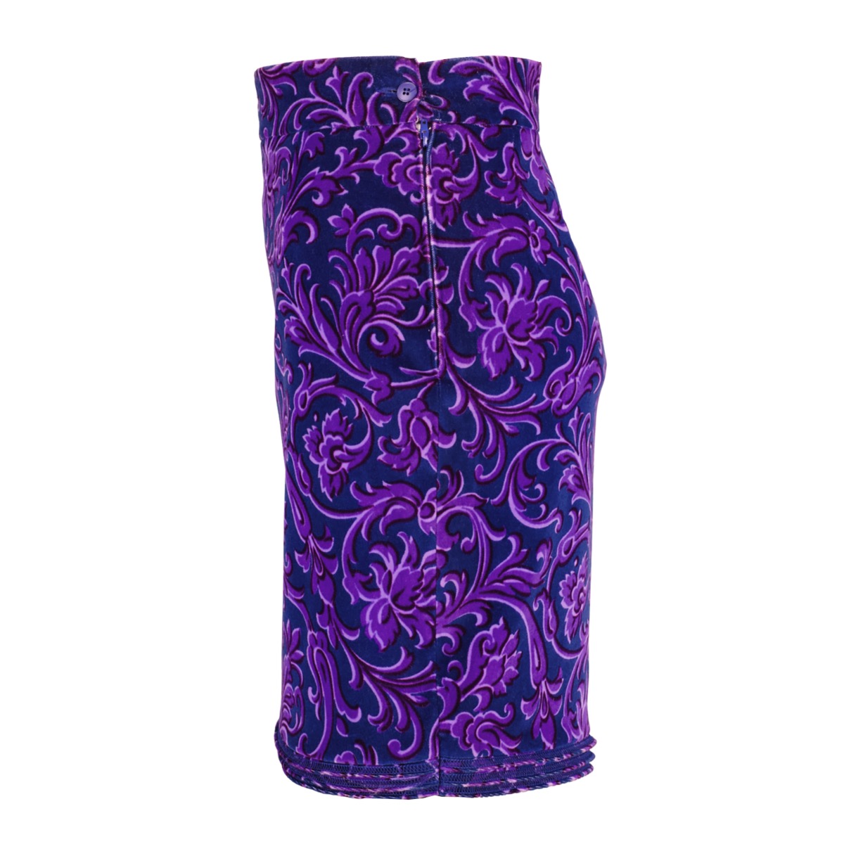 Gianni Versace Vintage Purple Barocco Velvet Skirt - Size IT