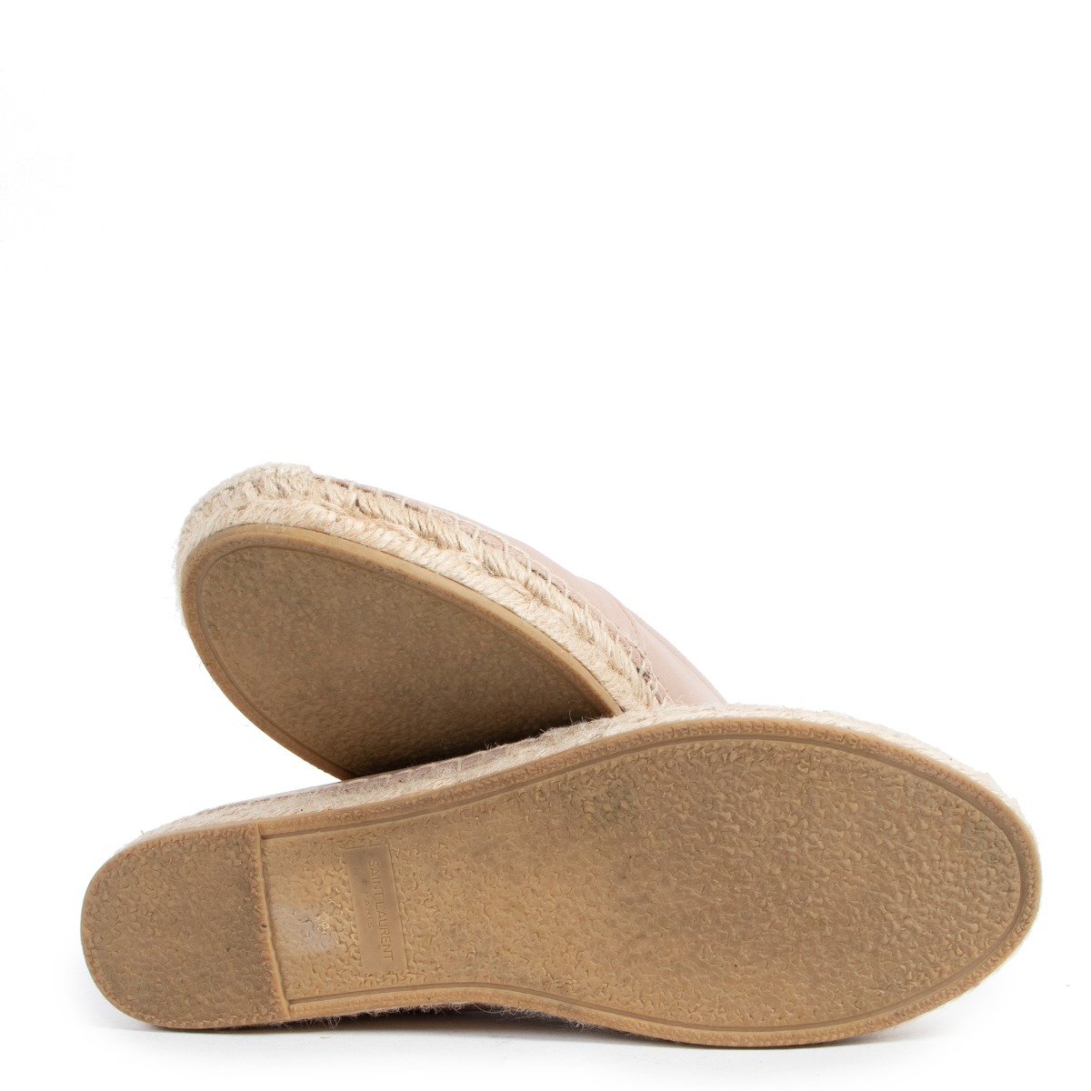 Saint Laurent Nude Monogram Lambskin Espadrilles Size 36 5 Labellov Buy and Sell Authentic Luxury