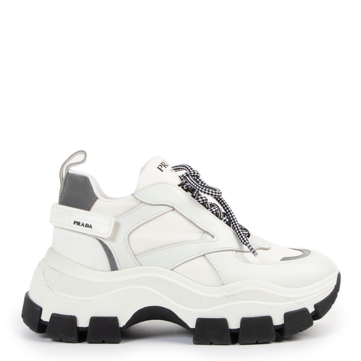 Prada Block White Sneakers - Size 40 ○ Labellov ○ Buy and